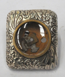 Lot 274 - Birmingham sterling silver 1901 Alarm Clock Case - Ornate Leaves &