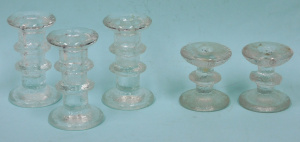 Lot 292 - Group lot Finish Iitala MCM Timo Sarpaneva Glass Candlesticks inc 3 x