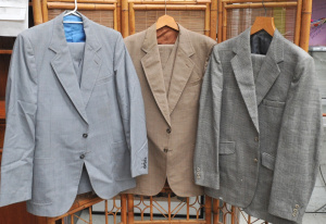 Lot 20 - 3 x 1970s Mens Checkered Patterned Suit incl 2 x Three Piece Suits &