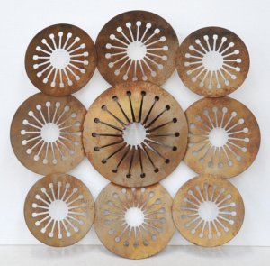 Lot 29 - Retro 1970s Metal Wall Hang Sculpture - Approx 65cm