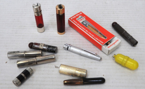 Lot 66 - Group lot of vintage Cylindrical shaped cigarette Lighters inc Picola B