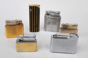 Lot 68 - Lot of Vintage Calibri Monogas Cigarette Lighters - all stylish shapes
