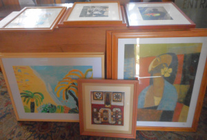 Lot 72 - Group Framed Modernist Prints, incl Leonard French, Ken Done, Picasso,