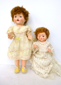 Lot 76 - 2 x 1950s Hard Plastic Dolls inc, Australian Cherub with sleep eyes (af