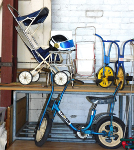 Lot 81 - Group lot Vintage Kids & Other items, incl Tiger Wheels Metal Bike