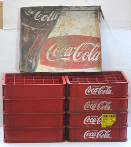Lot 84 - Lot of Coca-Cola Items incl 4 x Spanish Plastic Coca-Cola Crates, Coca-