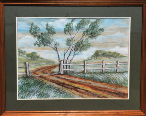 Lot 86 - Tony Austin (Active c1980-90s) Large Framed Pencil & Gouache - The