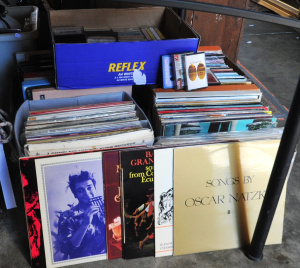 Lot 103 - 5 x Boxes LP Vinyl Records & Cassette Tapes incl Compilations, Sou