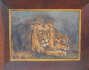 Lot 105 - Artist Unknown Large Framed c1910 20s Oil Painting on Canvas after Wi