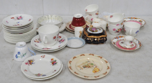 Lot 106 - Lot of Pretty English China & Glassware incl Worcester, Bunnykins,