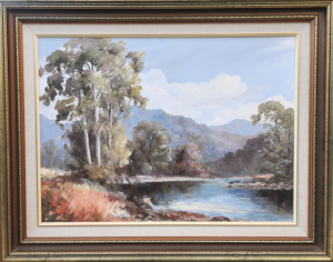 Lot 139 - Tony Dobos (Active c1970 - 80s) Large framed Oil Painting - Near Brigh