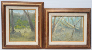 Lot 162 - Artist Unknown pair Framed Oil Paintings on Canvas - Australian Bush s