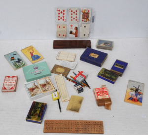 Lot 167 - Box lot - Vintage sets of Playing Cards, twin sets, heaps Bridge items