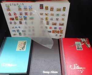 Lot 168 - 4 x Stamp Albums containing Australian and International stamps