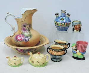 Lot 173 - Group lot of Vintage Japanese ceramics inc Marutomoware Tulip Vase, No