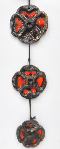 Lot 178 - 1970s Trudy Fry Australian Pottery Three Piece Wall Hang