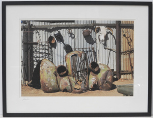 Lot 196 - P Wiskar Large framed Colour Photograph - My Work Here is Done - Signe