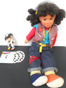 Lot 203 - 2 x Punky Brewster items, incl large doll 50cmH, small doll with view