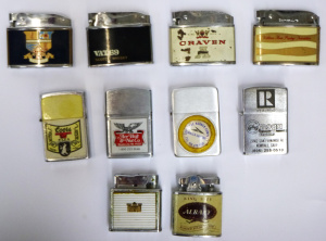 Lot 208 - Group Lot Mixed Vintage Advertising Cigarette Lighters - incl VAT 69 S
