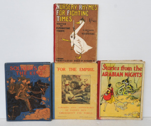Lot 229 - 4 x Vintage Hardcover Nursery Rhyme & Other Kids Books Some w Colo