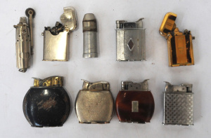 Lot 241 - Group Lot Vintage Cigarette Lighters - Unusual Designs & Mechanism