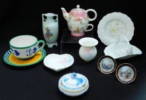 Lot 248 - Group lot of China inc Herend Chinese Bouquet hpainted lidded bowl, Pa