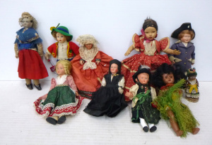 Lot 256 - Small box lot - Vintage Souvenir Dolls inc, 19th C porcelain headed i