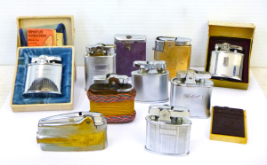 Lot 270 - Group Lot Vintage Ronson Cigarette Lighters & Accessories - incl B