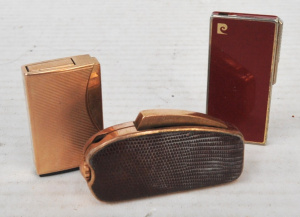 Lot 291 - 3 x Vintage Stylish Cigarette Lighters incl Pierre Cardin, Flaminaire
