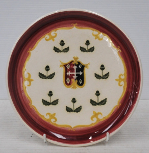 Lot 335 - Vintage Guy Boyd Ceramic Wall Plate w Image of Coat of Arms & This