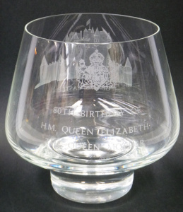 Lot 338 - Caithness Glass footed bowl - Glamis Castle 80th Birthday Queen Elizab