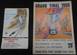 Lot 350 - 1966 Grand Final Football Record - Collingwood v St Kilda - plus 1966