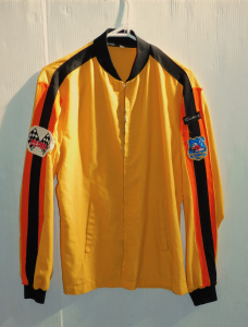 Lot 14 - Vintage c1970s Speedway Pit-Crew Jacket - Bright yellow with Black Coll