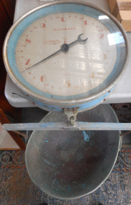 Lot 32 - Large set Vintage Way-Rite Hanging Greengrocers Scales