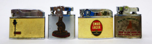Lot 58 - 4 x Vintage Australian Cigarette Lighters inc, Swan lager, Dog & Ca
