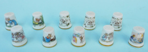 Lot 64 - 10 x Royal Doulton China Thimbles inc Brambly Hedge