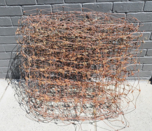 Lot 77 - Large roll of Vintage c1900 20s Tensioned Garden Trellis Wire