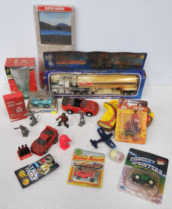 Lot 90 - Box lot of Vintage Assorted Toys incl German Army Figures Surrendering,