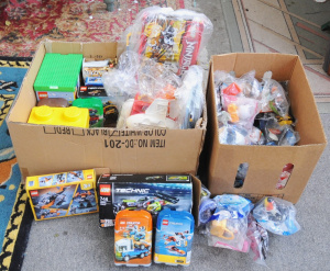 Lot 95 - 2 x Boxes of Kids Toys incl Boxed Lego Kits & Packaged McDonalds Ha