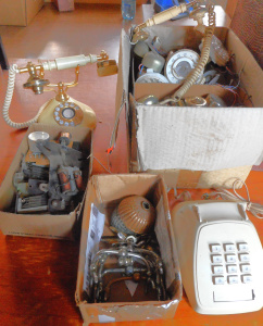 Lot 98 - 3 x Boxes of assorted Telephone parts