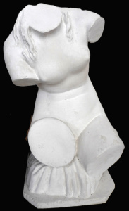 Lot 111 - Large white ceramic Torso Sculpture, 54cmH