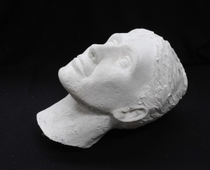 Lot 112 - Roman Liebach (1941 - 2023) unsigned White Ceramic Bust of a Man - app