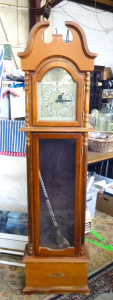 Lot 128 - Vintage Reproduction 31-Day Grandfather Clock made by Jia Fu with Tim