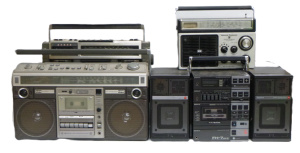 Lot 140 - 4 x Vintage Portable Radio Cassette Decks - incl Sony FH-7 MK, Nationa