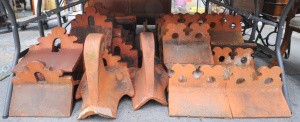 Lot 150 - Large lot approx 50 pieces - Vintage Terracotta Roof Ridge Capping + p