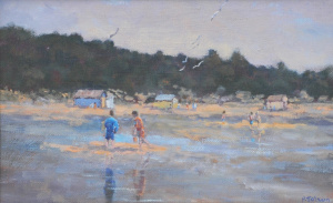 Lot 183 - Patricia Tolson (Active c1980 - 90s) Gilt framed Oil Painting - Summer