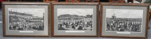 Lot 188 - Carl Kahler (1855 - 1906) Set of 3 x Framed c1900 Prints - Flemington
