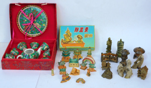 Lot 196 - Group lot of Oriental inc Japanese & Chinese ceramic figures &