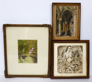 Lot 205 - 3 x pieces - Framed Ida Rentoul Outhwaite Colour print, c1995 Eastern