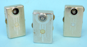 Lot 207 - 3 x Vintage 1950s Personal Handheld Torch Cigarette Lighters - marked